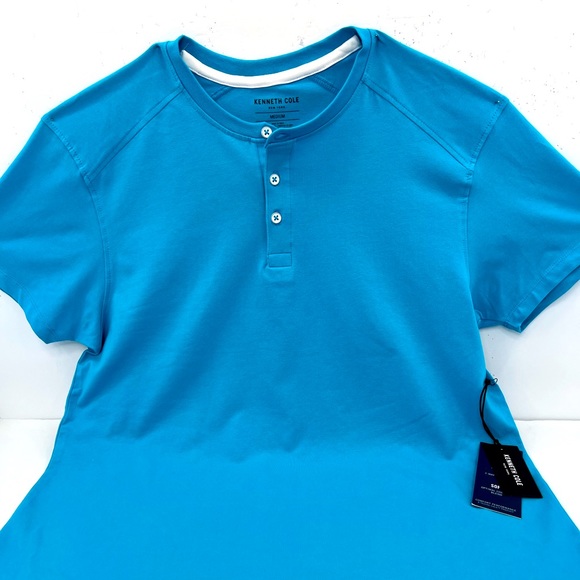 ⭐️KENNETH COLE NEW YORK💯,T-SHIRT, SIZE MEDIUM, “BLUE BIRD” COLOR, MOBILITY KNIT - Picture 5 of 16